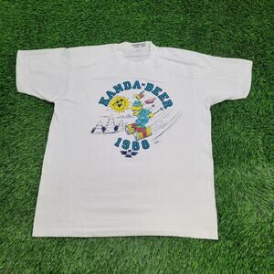 Vintage 1988 Funny Ski Skiing Shirt L/XL 23x28 Kanda-Beer